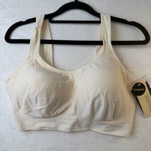 Truekind XL Wireless Comfort Bra Cream Lightly Padded Shaper Everyday Support